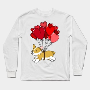 Cute Corgi Valentines Day Long Sleeve T-Shirt
